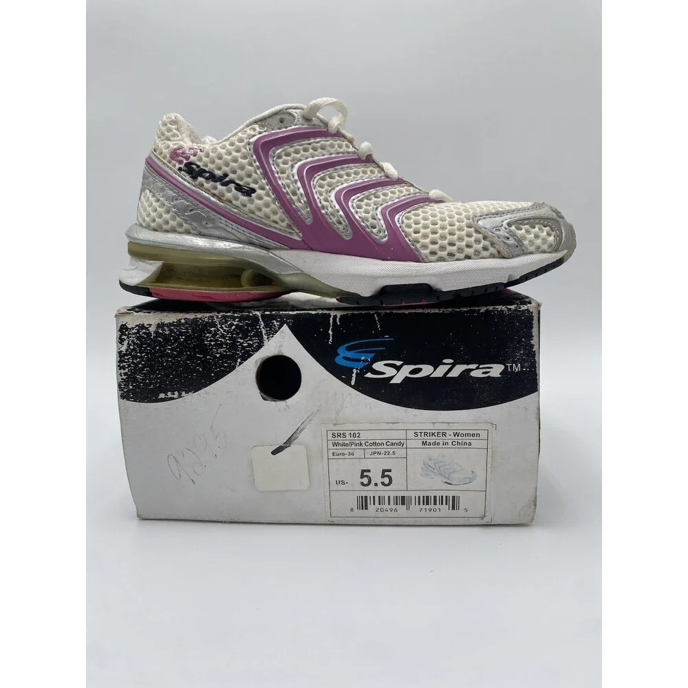 Spira STRIKER Women's LIGHTLY USED Walking Shoe White/Cotton Candy US Size 5.5